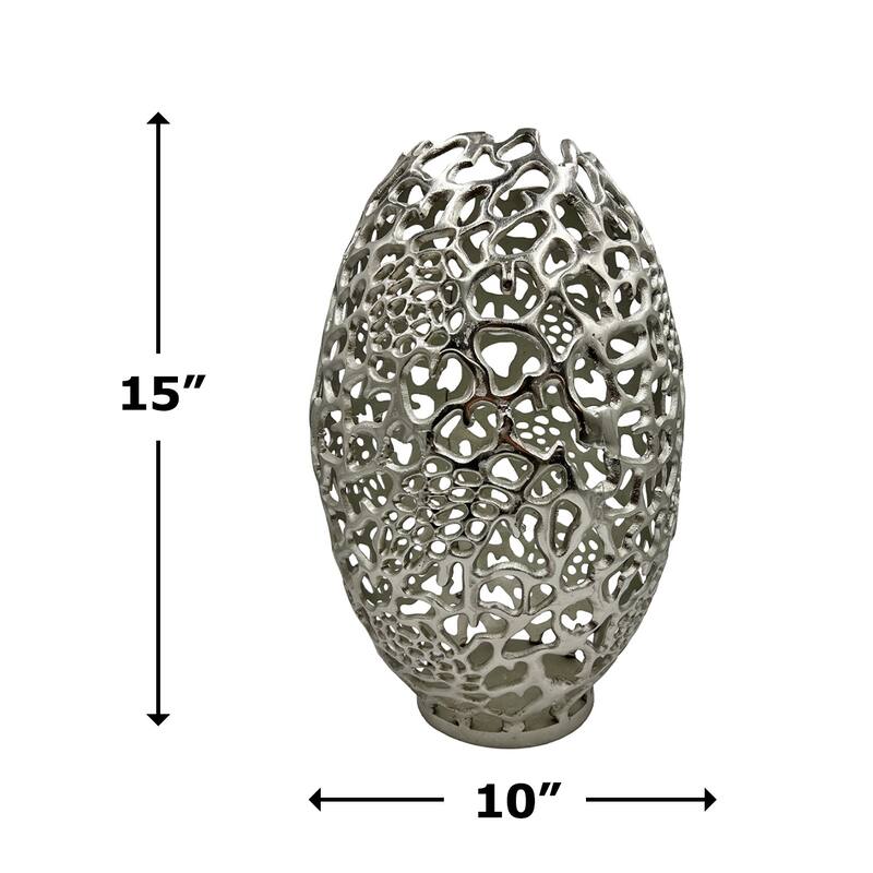 Decorative Handmade Aluminum Egg Nest Flower Vase