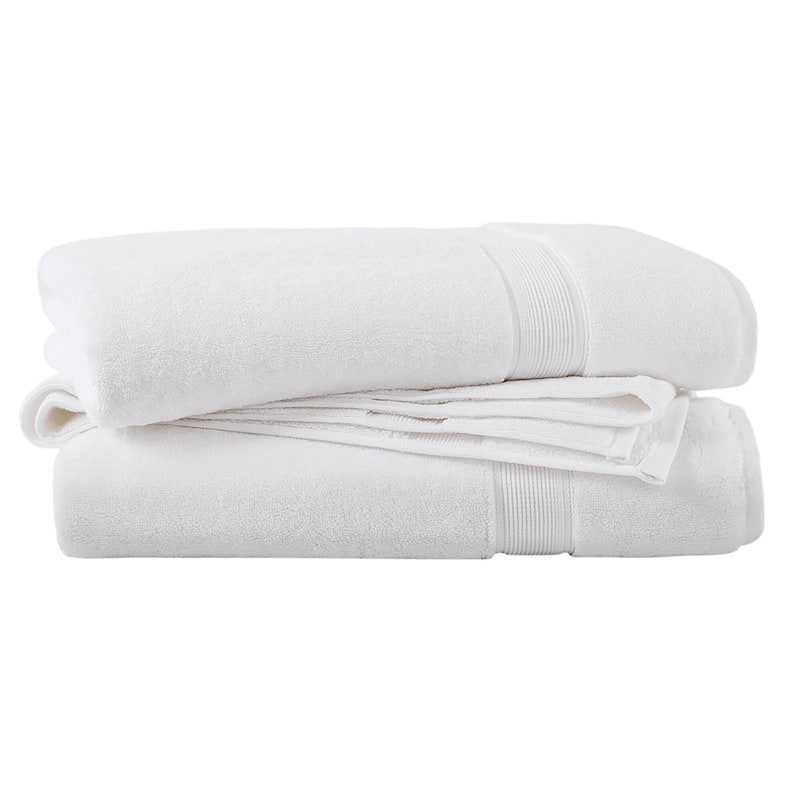 Madison Park Signature 800GSM Ultra-Soft 100% Cotton Absorbent Towel Set - 2-Piece - White