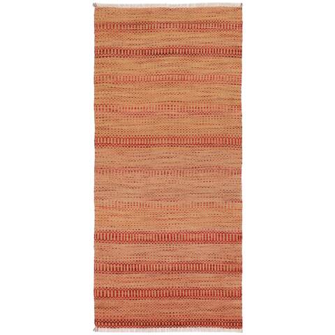 Turkish Chic Josie Hand-Woven Kilim Runner - 3'5'' x 7'1'' - 3'5'' x 7'1''