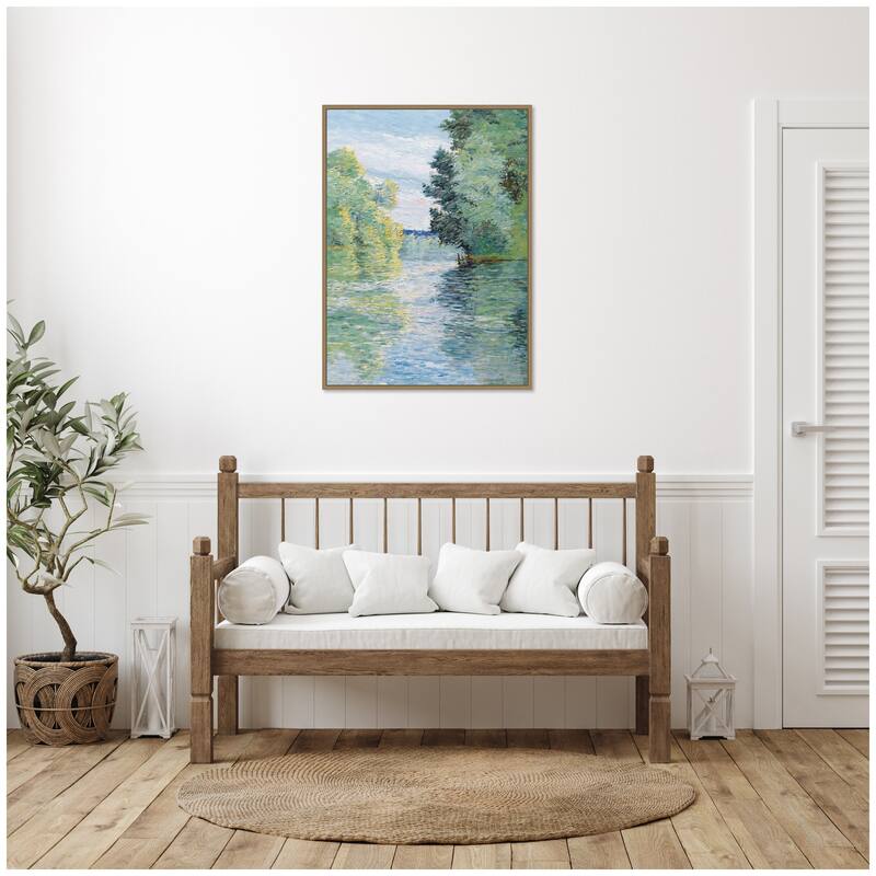 Kate and Laurel Le Petit by Nostalgia Prints Framed Canvas Wall Art Print