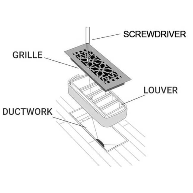 Reggio Registers 12" x 12" Steel Louver for 1010 Reggio Grilles