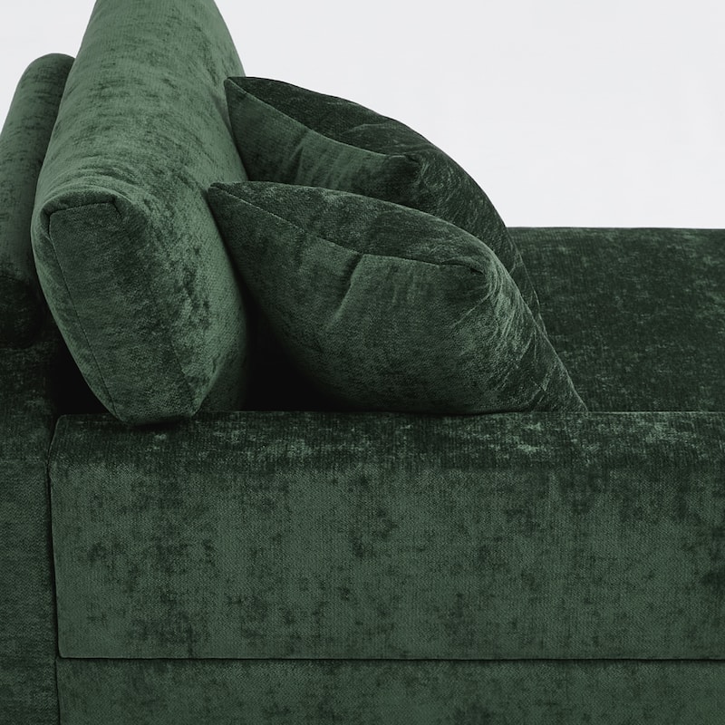 Oversized Modern Chenille Modular Sectional Sofa with Chaise