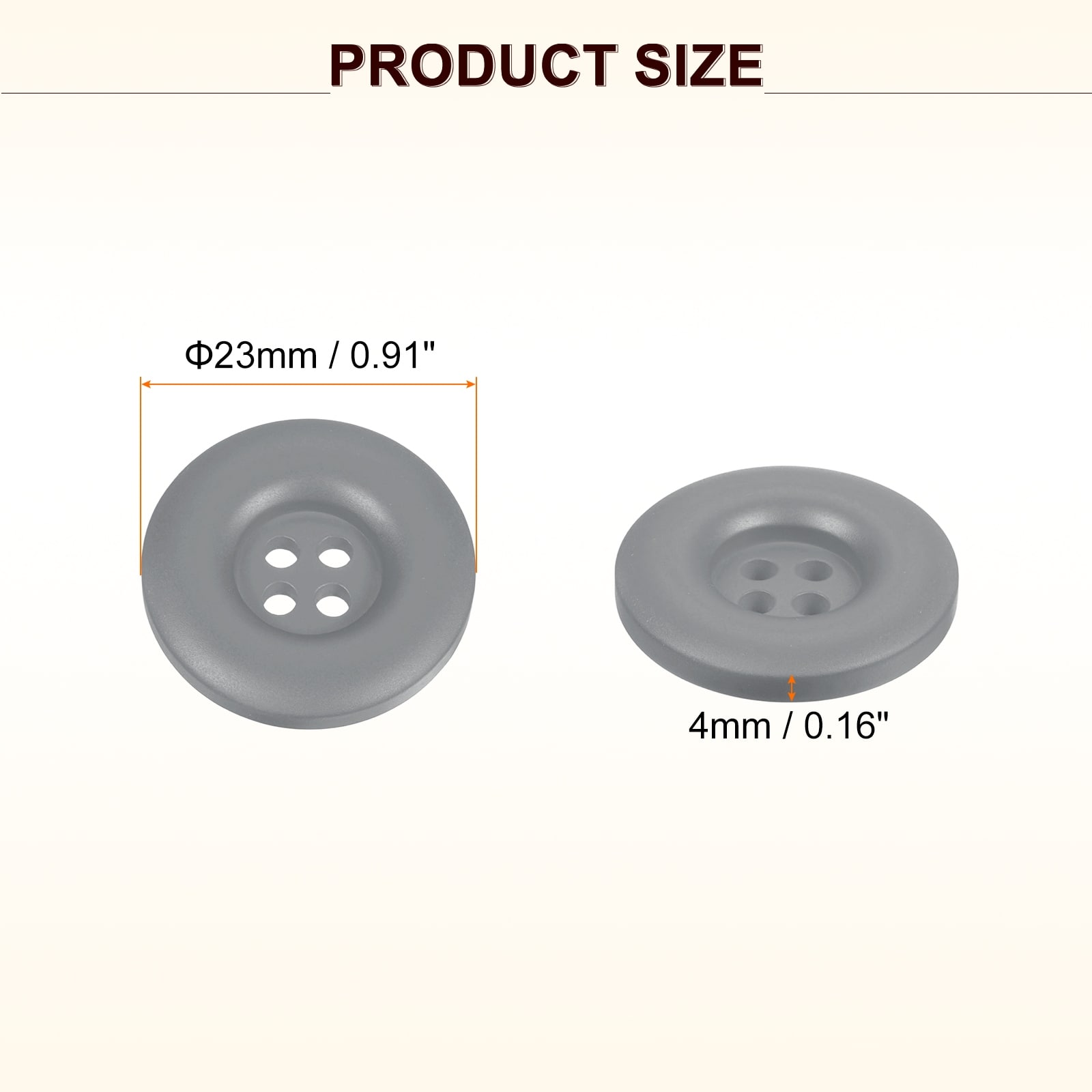 Sewing Buttons 4 Holes Resin Thickened Round Crafting Replacement Buttons for Clothing DIY Crafts Decoration