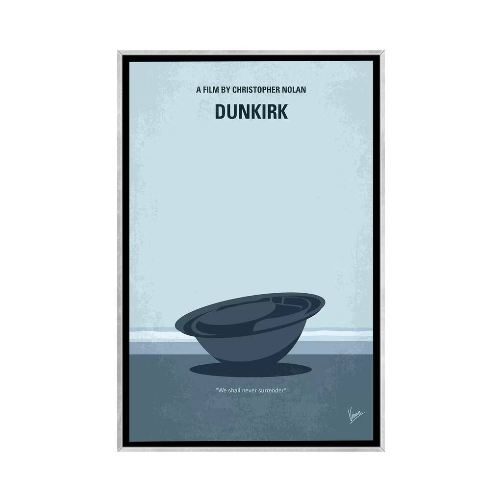 iCanvas "Dunkirk Minimal Movie Poster" by Chungkong Framed