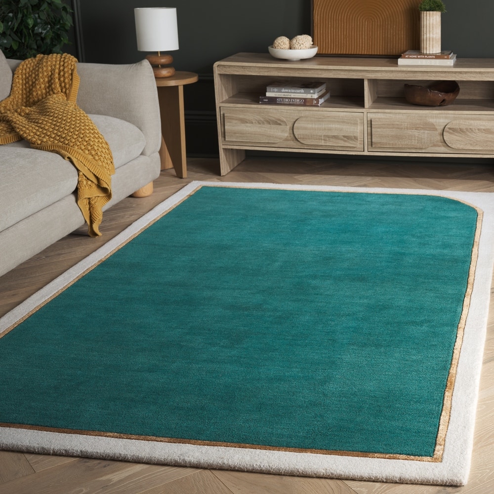 SAFAVIEH Handmade Fifth Avenue Abla Border Design Wool Rug