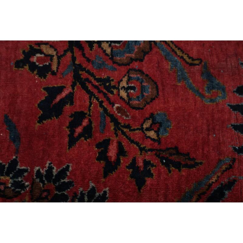 Hand Knotted Oriental 100% Wool Carpet Traditional Floral Pink Sarouk Area Rug - 17' 10'' X 10' 6''