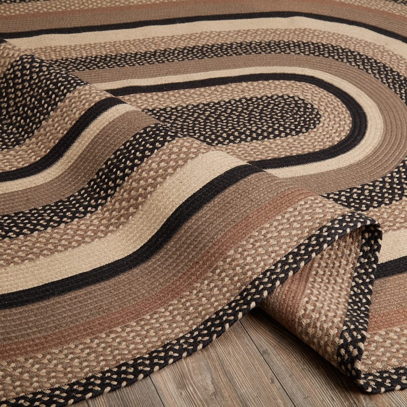Sawyer Mill Charcoal Jute Rug Oval w/ Pad 60x96