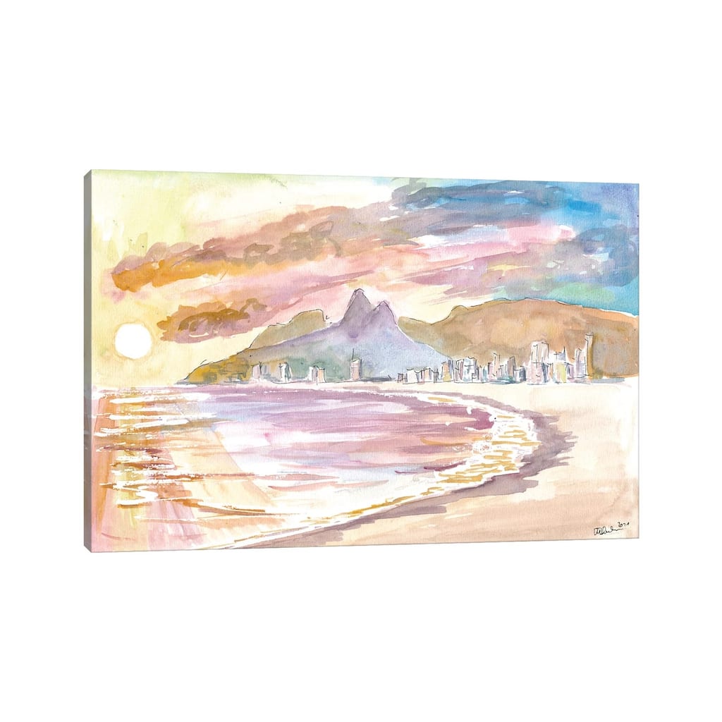 iCanvas "Sunset At Praia de Ipanema Rio de Janeiro Brazil" by Markus & Martina Bleichner Canvas Print
