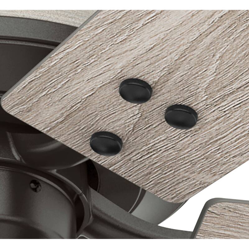 Hunter 52" Oakland Noble Bronze Ceiling Fan with LED Light and Pull Chain - Farmhouse - Caged - Rustic - SureSpeed Technology!