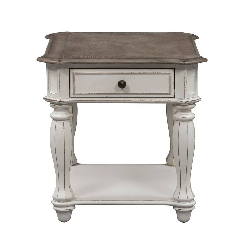 Magnolia Manor Antique White Weathered Bark 3-piece Cocktail Table Set