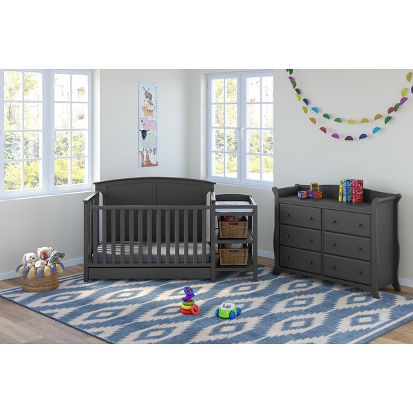 Storkcraft Steveston 4 in 1 Convertible Crib and Changer 2 Open