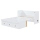 preview thumbnail 20 of 18, Full Size Murphy Bed w/ USB Port & a Large Drawer, Folding Bed, White