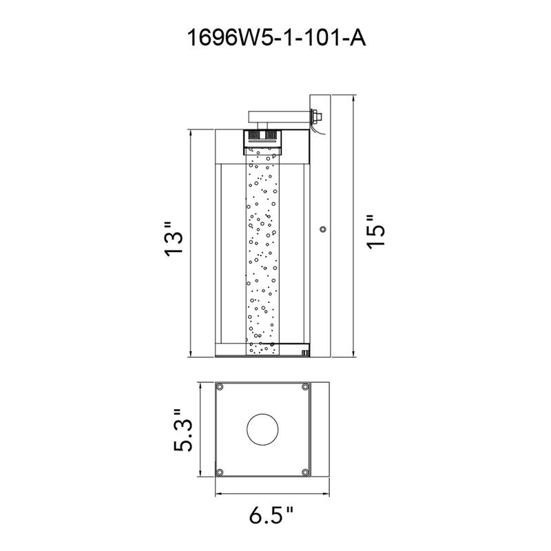 Rochester LED Integrated Black Outdoor Wall Light
