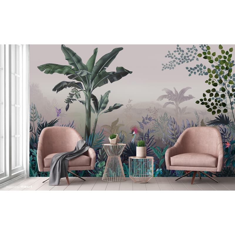 Exotic Jungle Scene Tropical FoliageWallpaper Mural
