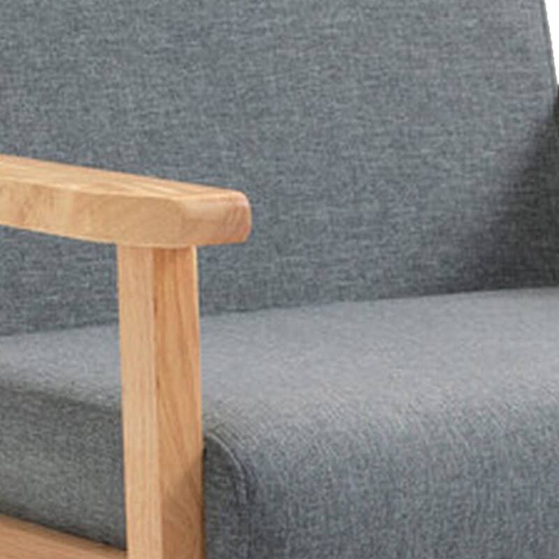 Brown/Light Gray Fabric Upholstered Wood Frame Dining Chair, Sturdy Dining Chair for Dining Rooms - 24.6