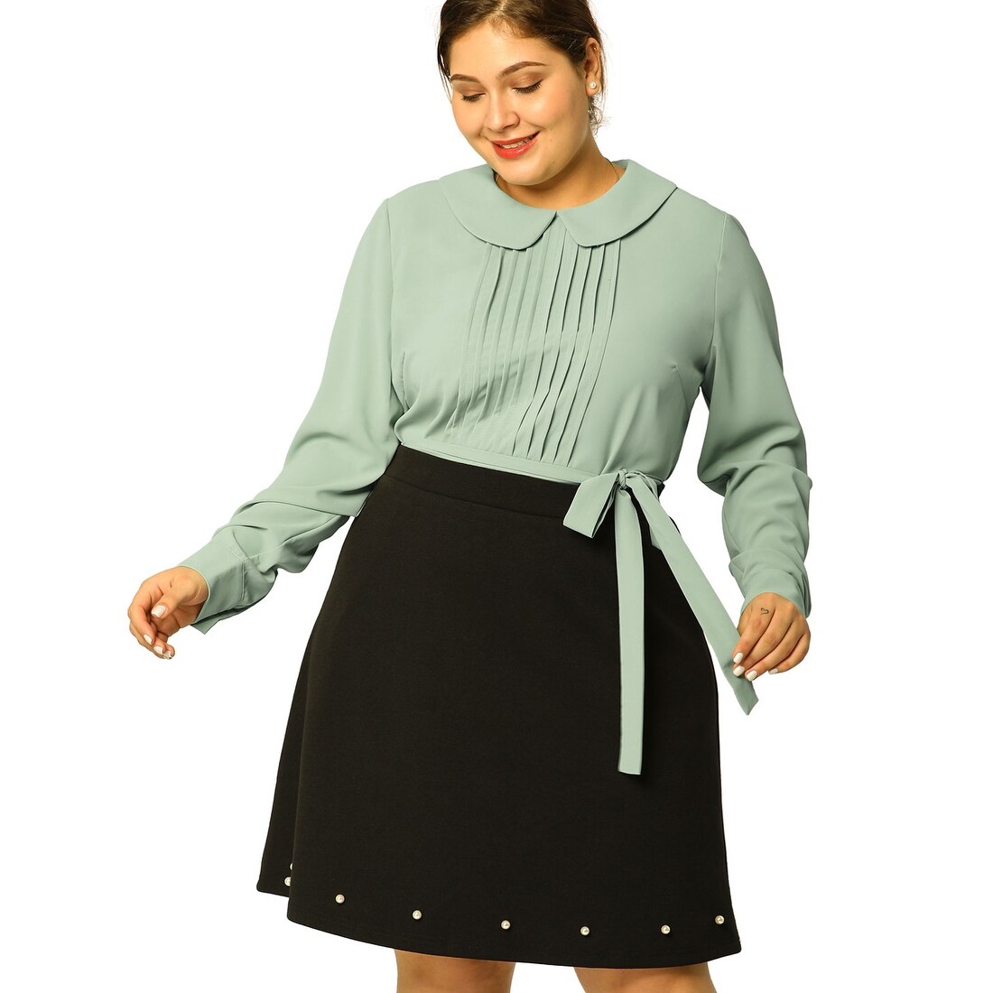 plus size peter pan blouse