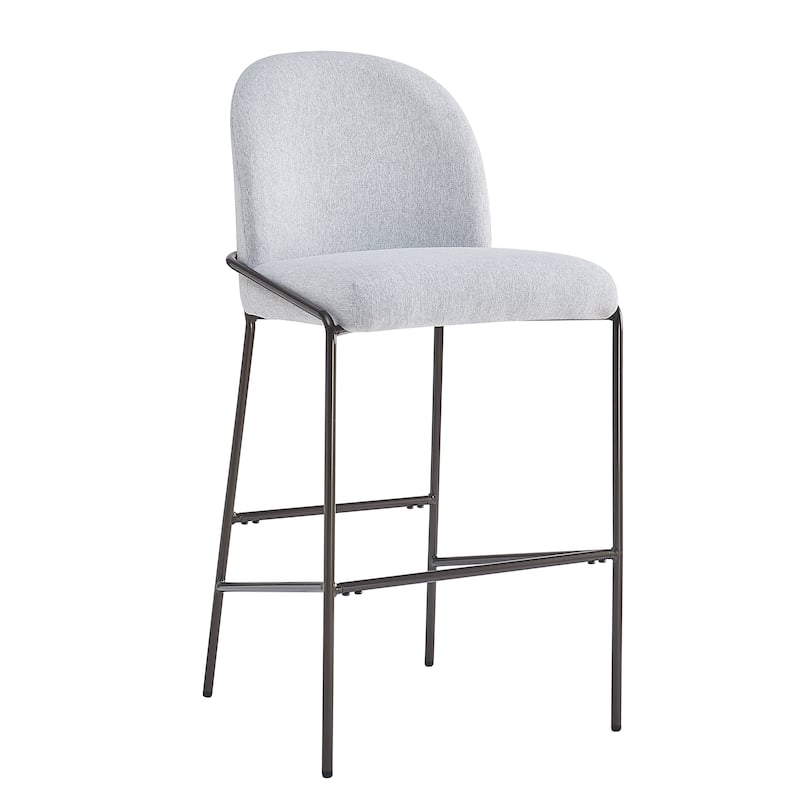Upholstered Bar Stool Side Chair Set of 2
