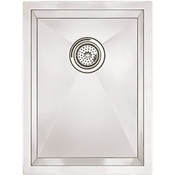 Blanco 516225 Precision R10 Small Single Bowl Stainless Steel Kitchen Sink with Stylish Drain Grooves 15" x 18"