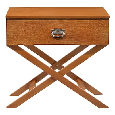 LYKE Home 1 Drawer Nightstand , Oak