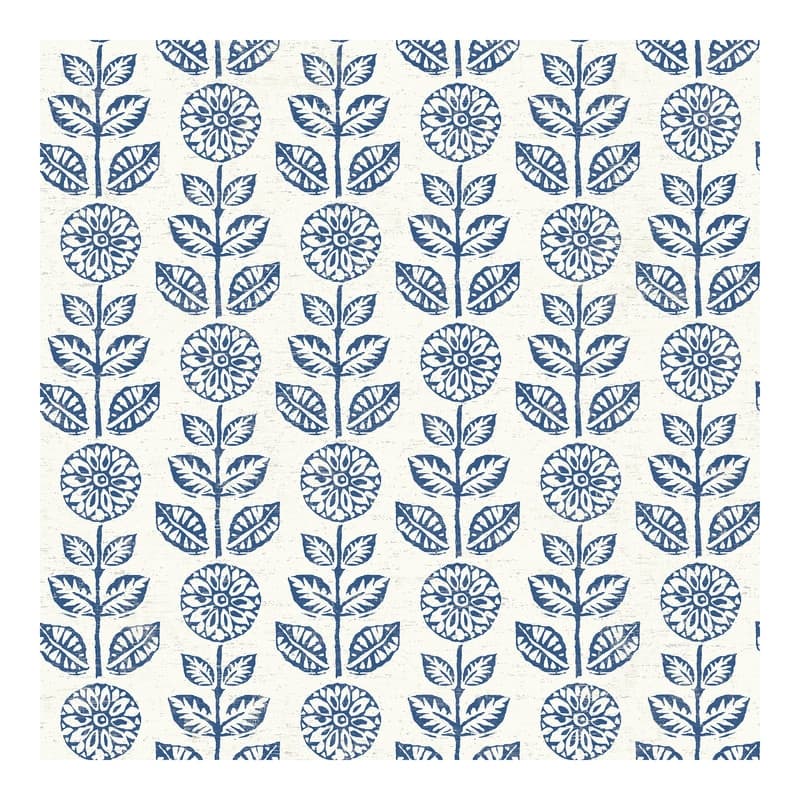 Chesapeake Dolly Navy Floral Wallpaper - 20.5 x 396 x 0.025