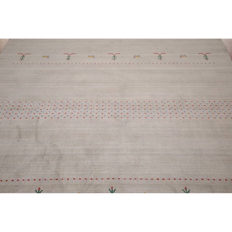 Gabbeh Indian Area Rug Handmade Tribal Wool Carpet - 6'8"x 9'6"