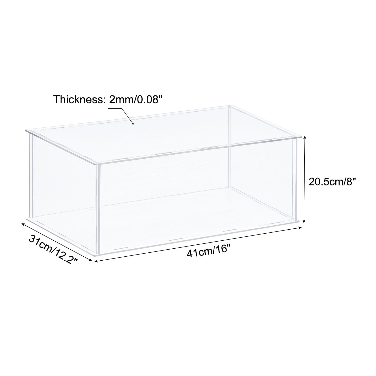 Acrylic Display Case Plastic Box Storage Assemble Dustproof Showcase