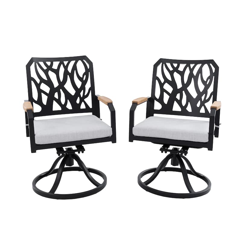 Outdoor Patio Aluminum Swivel Rocker 2PCS with Outdoor