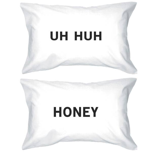 Shop Uh Huh Honey Funny Graphic Pillow Case Cute Gift Idea For