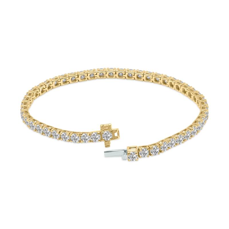 Marquee 6 Carat TW Lab Grown Diamond Tennis Bracelet in 14K Yellow Gold