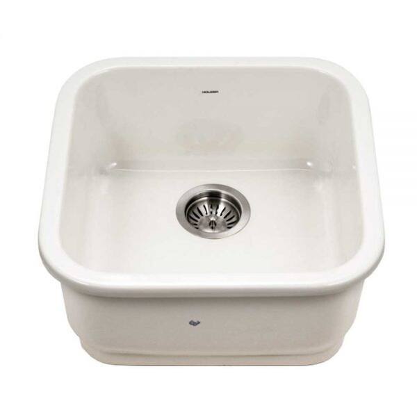 Platus Undermount Fireclay 19 in. Single Bowl Bar Sink in White with Square Basin Platus Undermount Fireclay 19 in. Single Bowl Bar Sink in White with Square Basin
