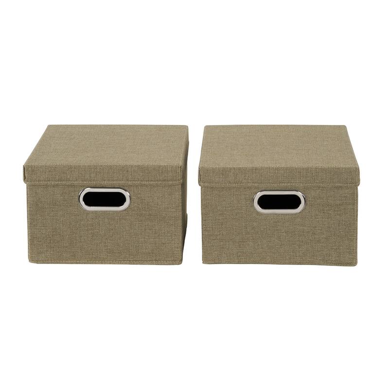 Household Essentials Collapsible Linen Box - 15.0"L x 13.0"W x 8.0"H