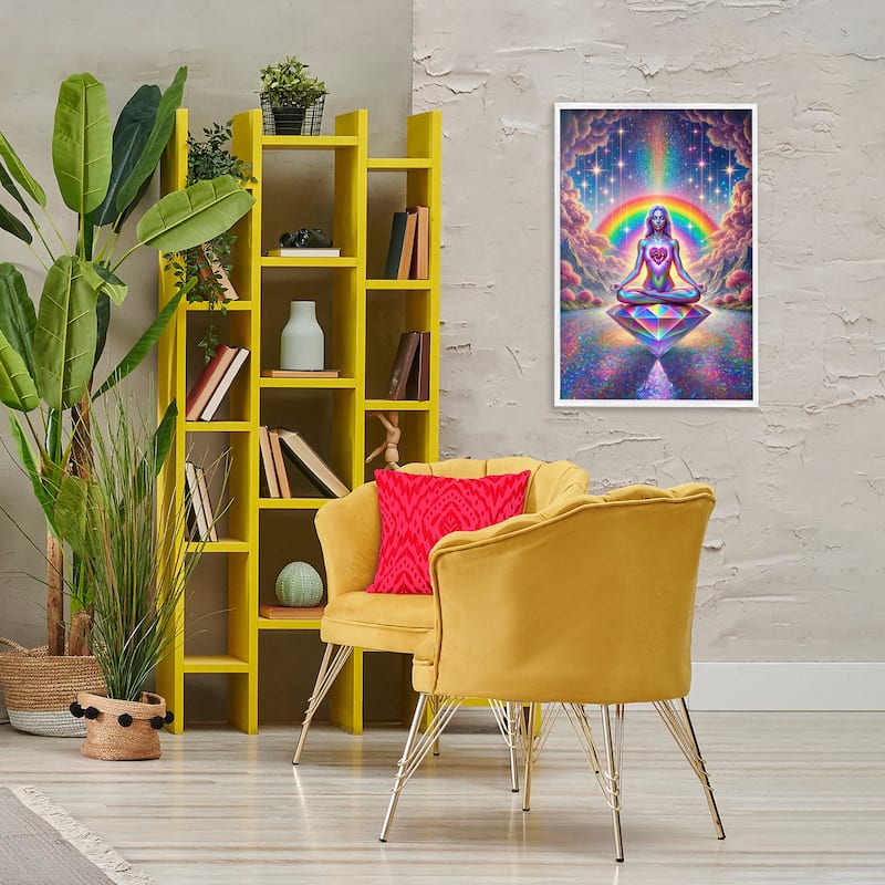 Stupell Spiritual Enlightenment Meditation Framed Giclee Art Design By Spirit of the Rainbow