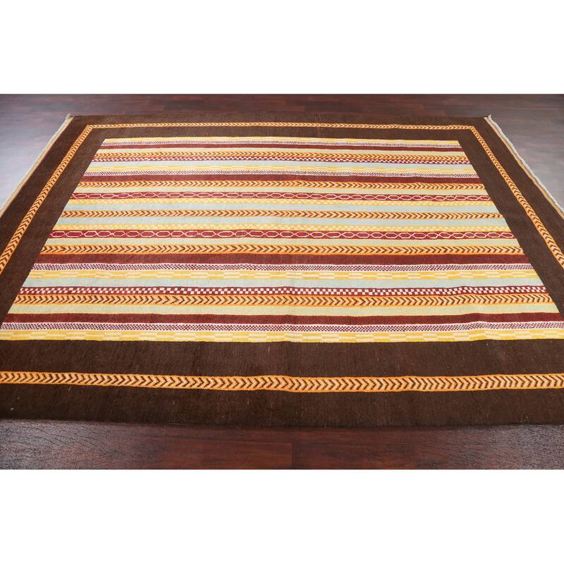 Vegetable Dye Moharramat Area Rug Hand-knotted Oriental Wool Carpet - 6'11" x 9'6"