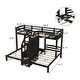 preview thumbnail 11 of 13, Twin over Twin & Twin Triple Bunk Bed with Built-in Storage Staircase
