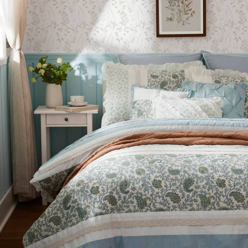 Madison Park Vanessa 9 Piece Cotton Percale Comforter Set