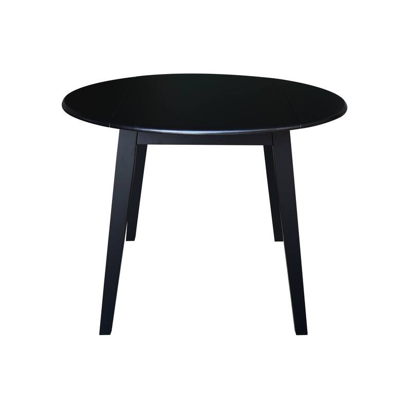 42 in. Solid Wood Round Dual Drop Leaf Table