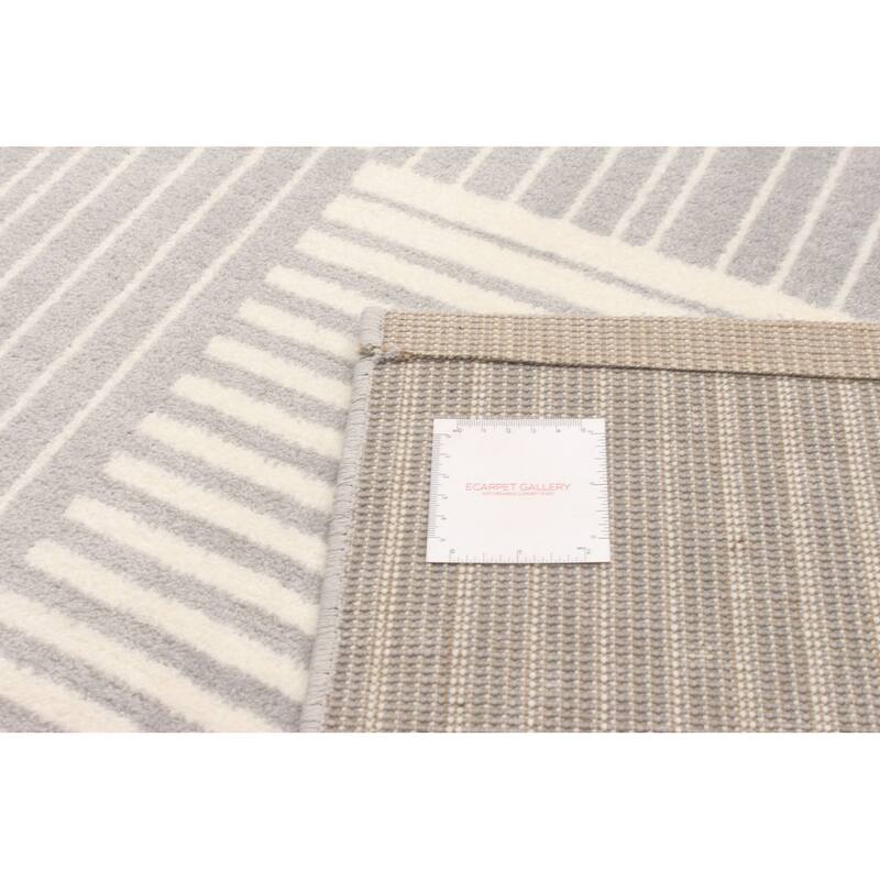 ECARPETGALLERY Ambiance White/Grey Modern & Contemporary Rug