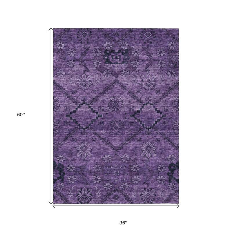HomeRoots Floral Transitional Rectangle Outdoor Rug