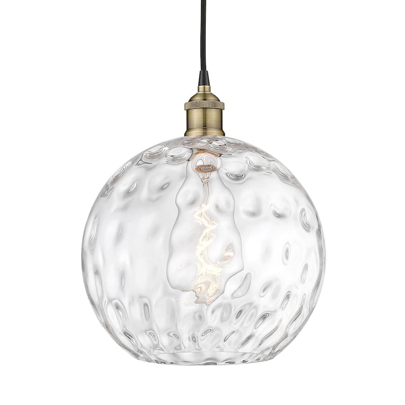 Innovations Lighting 616-1P-15-12 Athens Pendant Athens 12" Wide - Black Antique Brass / Clear Water Glass