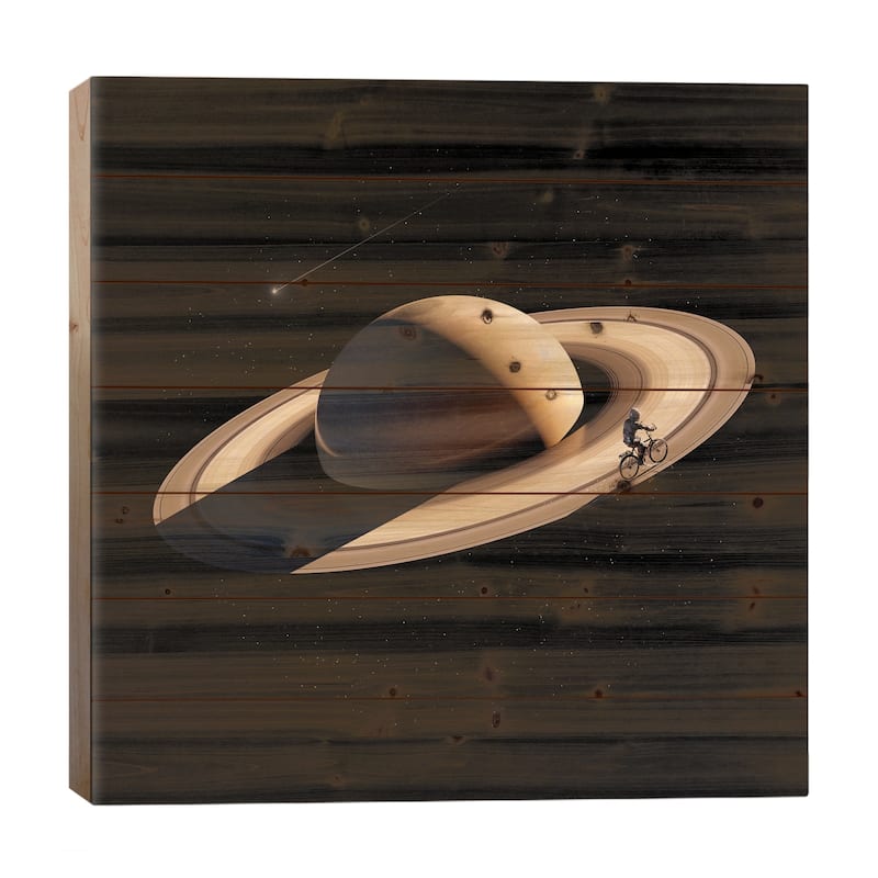 Wandering II Print On Wood by Nicebleed - Multi-Color - 26x26x1.5