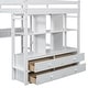 preview thumbnail 11 of 31, Multifunctional Full Size Loft Bed with Built-In Desk and Drawers