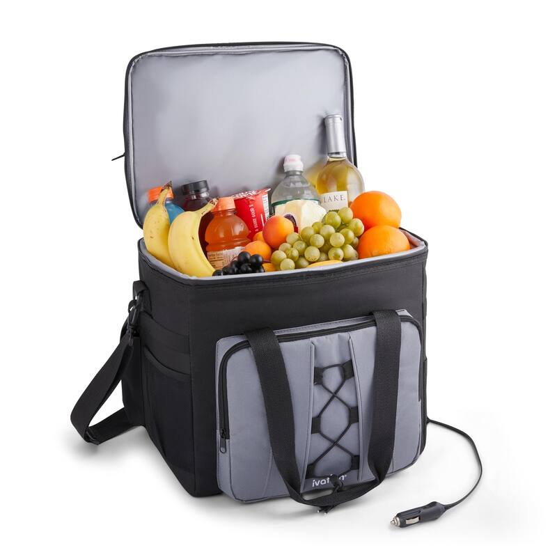 Ivation 18L Portable Thermoelectric Cooler Bag with 12V Power, Shoulder Strap