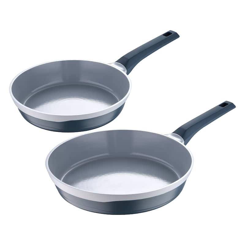 MasterPRO Gastro Ceramic Collection 2-Piece Durable Cast Aluminum Fry Pan Set