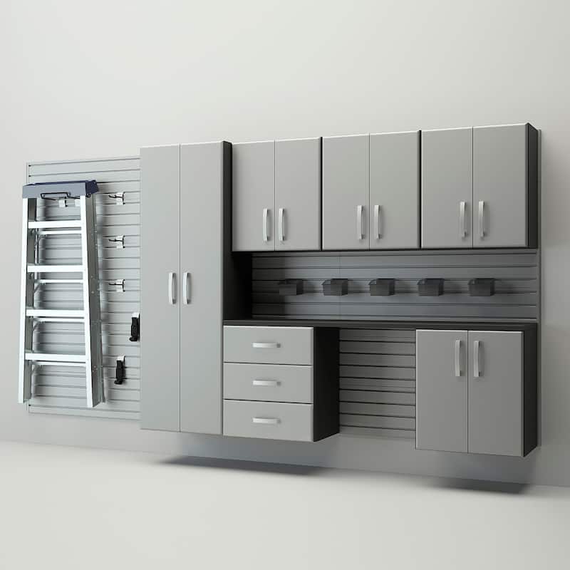 Flow Wall 24 Piece PVC Indoor Deluxe Cabinet Storage Set
