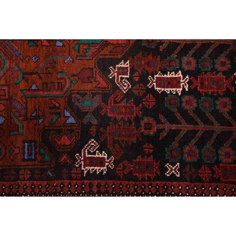 ECARPETGALLERY Hand-knotted Teimani Black, Brown Wool Rug - 3'11 x 6'4