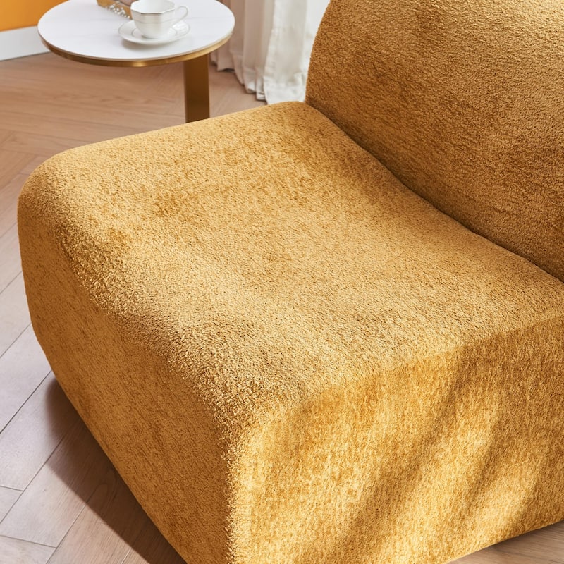 Comfortable and Space-Saving Single Foam Compression Sofa Chair with Footrest + Pillow