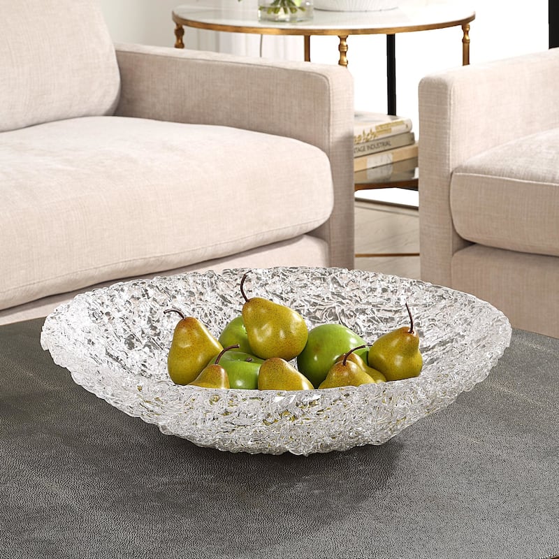 Uttermost 18208 Glint 19-1/2" Wide Glass Decorative Bowl
