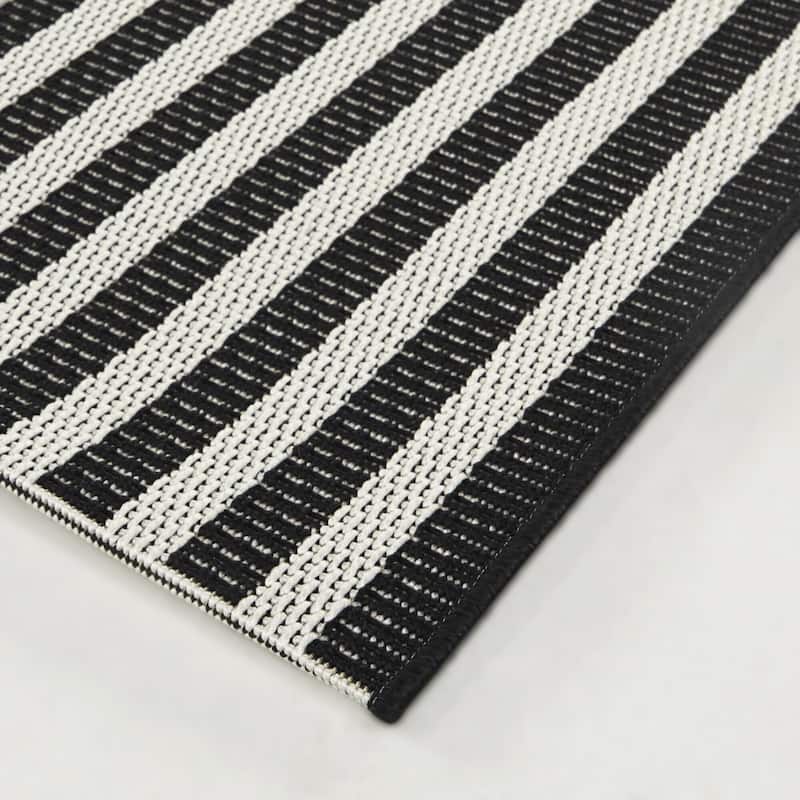 Pessoa Modern Striped Indoor/Outdoor Area Rug