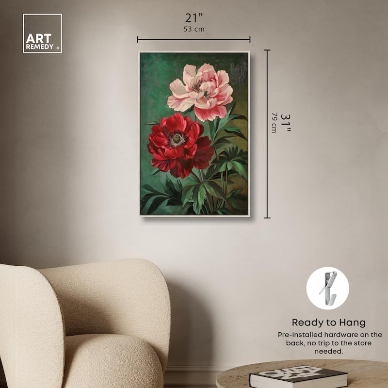 Symphony of Peonies Canvas by Art Remedy