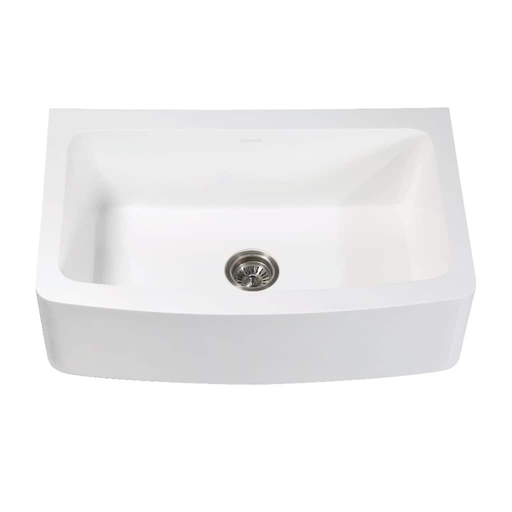 Kingston Brass Arcticstone 33" Farmhouse Single Basin Stone Composite